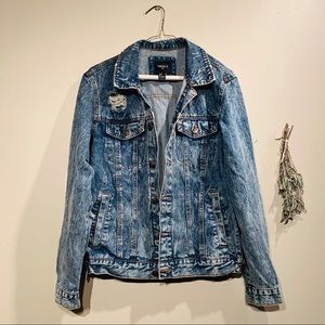 Forever 21 Men’s Denim Distressed Jacket